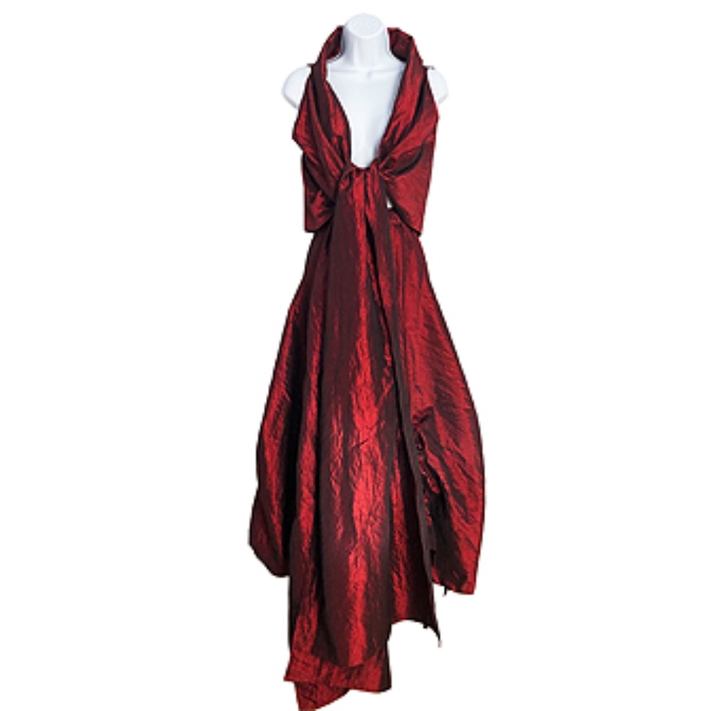 European Red Evening Dress - Picture 5 of 8